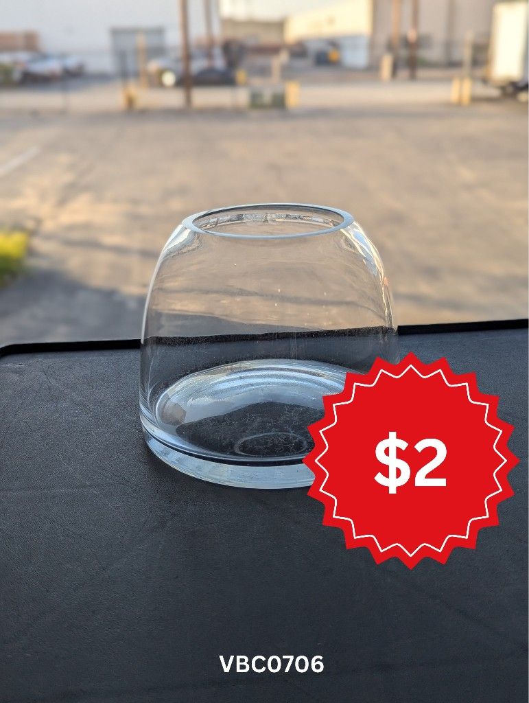 Clear Dome Shaped Glass Terrarium, 7", 4-count