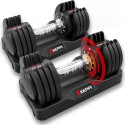 Keppi Adjustable Dumbbells 25Lb Pair