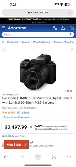 Panasonic DC-S5 M2X Cam Kit 20-60 Mm