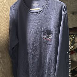 Vineyard Vines navy long sleeve shirt Size Large