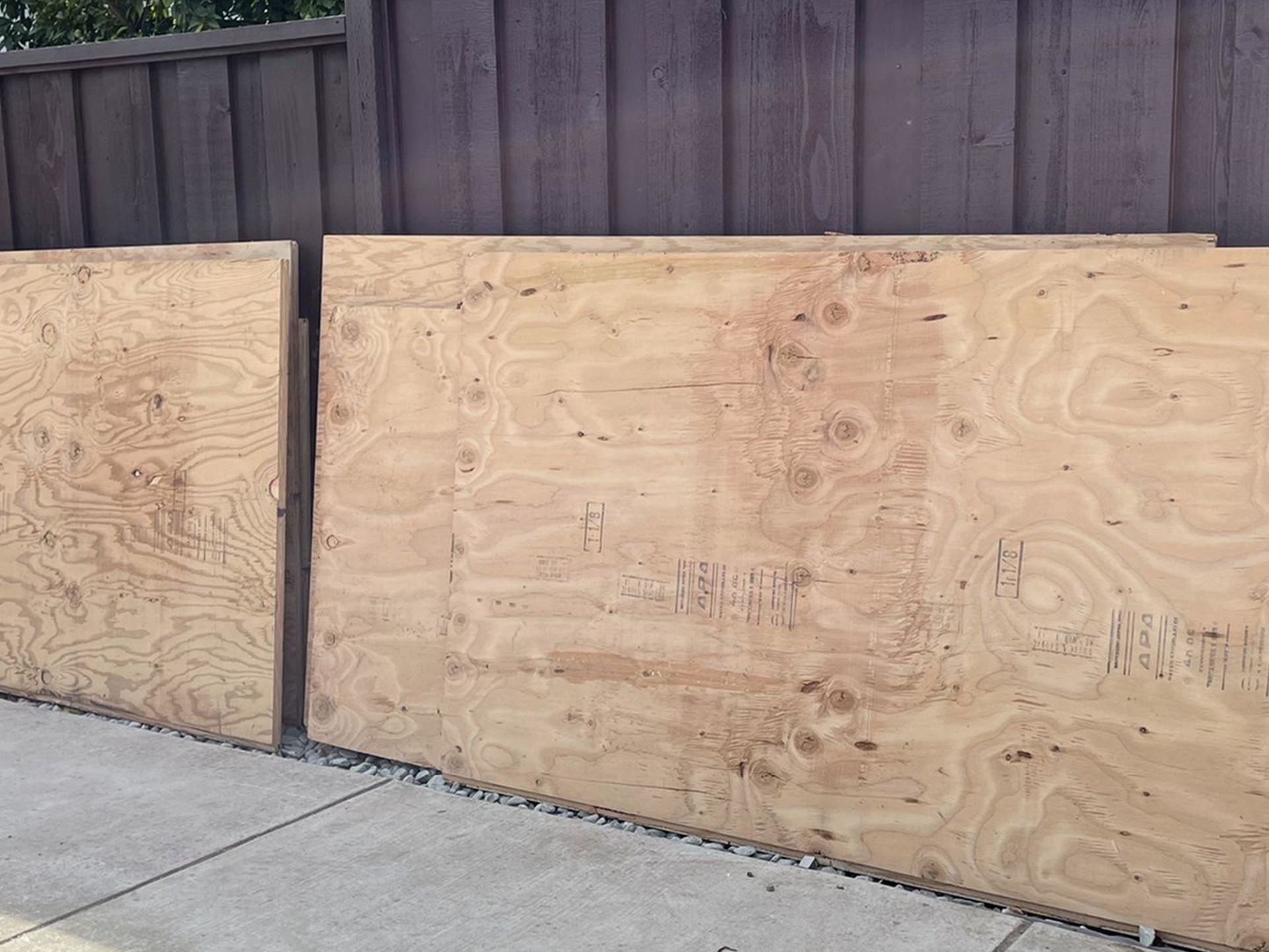Six 1 Inch 4x8 Plywood Sheets
