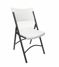 Maxchief Industrial Grade Contoured Folding Chair, White Brand New