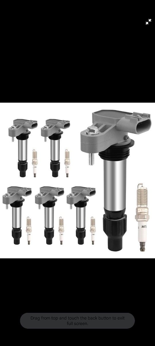 Lot # RO5368: HQPASFY Ignition Coil Pack Iridium Spark Plugs Set of 6 Compatible with Buick Enclave Lacrosse Cadillac SRX ATS Chevy Malibu Impala GMC