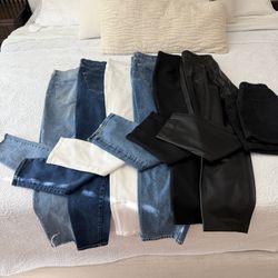 Jeans and pants zara, express, American Eagle