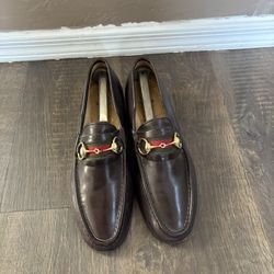 Vintage Gucci Horsebit Loafers Brown Leather