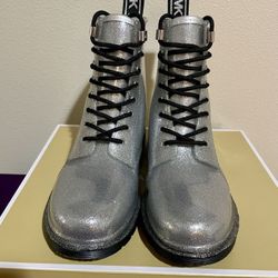 Michael Kors Rain Boots - Size 9 - Glitter Silver - Great Condition