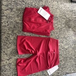 Lululemon Red Set Size 4