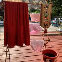 Vintage Rid-Jid Wooden Space Saver  Laundry/Drying Rack by J.R. Clark Co.  