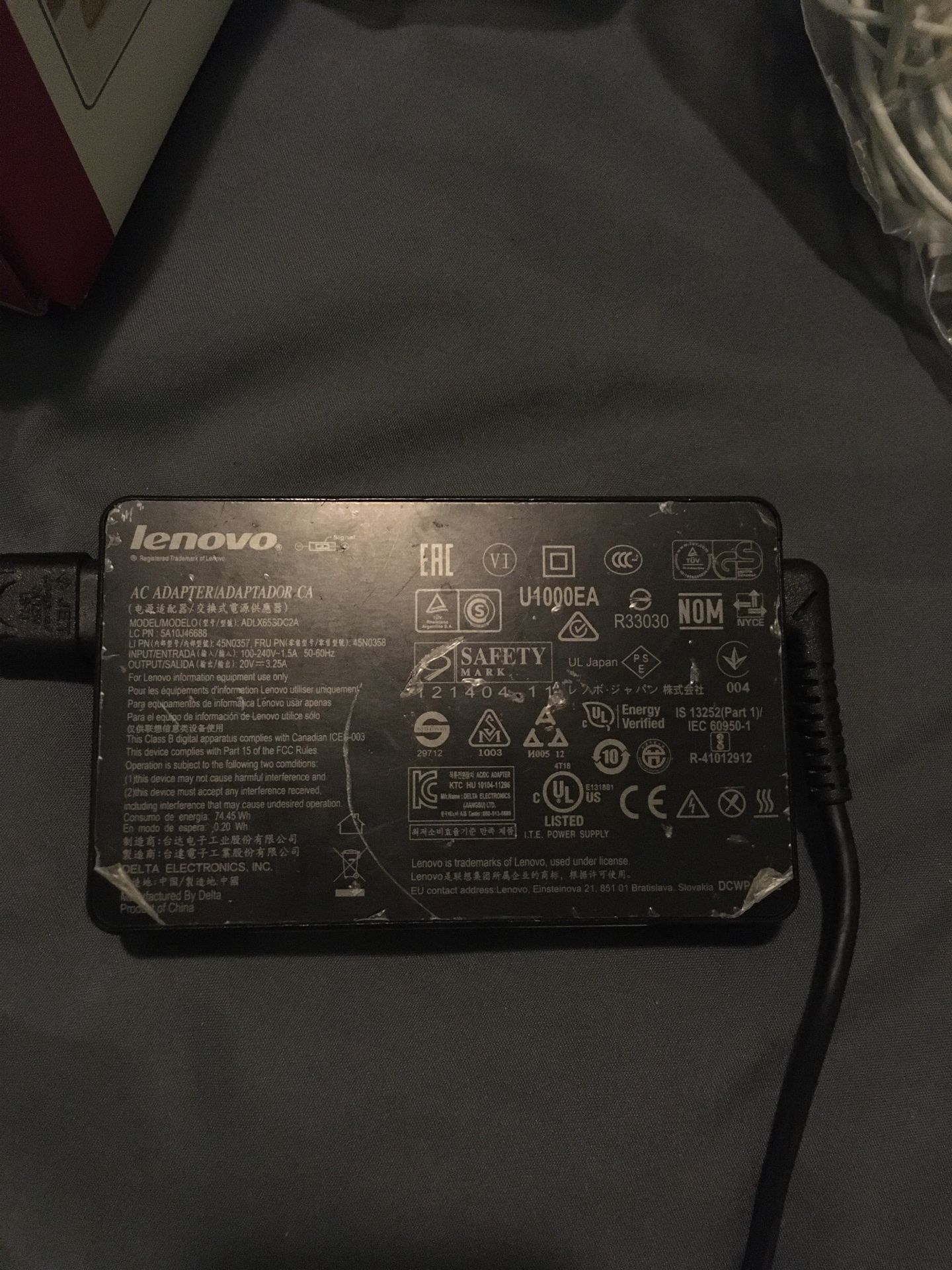 Lenovo laptop charger