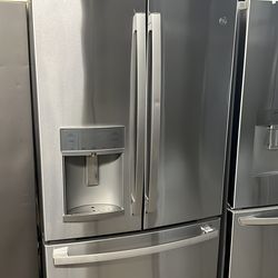 OPEN BOX GE FRENCH STYLE STAINLESS STEEL REFRIGERATOR