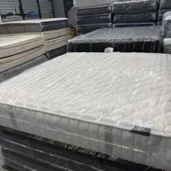 KING SIZE AIRELOOM COPPERTECH SILVER (EXTRA-FIRM) MATTRESS & BOX SPRINGS BED SET