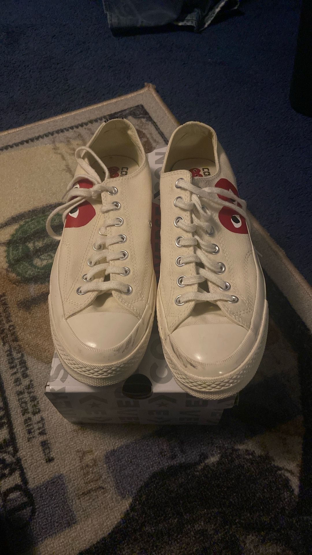 Converse CDG Play Comme Des Garçons Sneakers Size 9.5