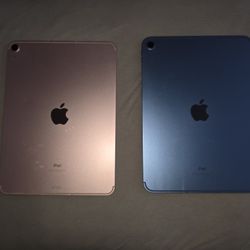 Blue Ipad A16 & Pink Ipad Air (4th Gen)