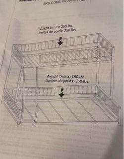 Bunk beds  twin xl over queen