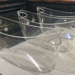 Set Of Three Acrylic Containers