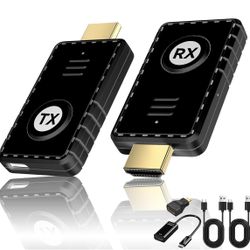 100ft/30m, 1080P Output Wireless,2.4G/5G Plug&Play Portable HDMI Wireless,for Streaming Video and Audio to Monitor from Laptop/TV Box