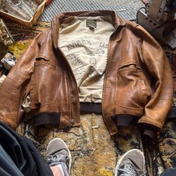 Leather Authentic Military Leather Jacket 