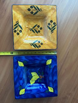 Hand-Painted Italian Style Ceramic SET OF 4