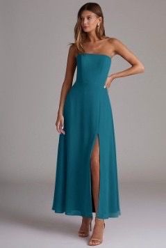 Azazie dress ink blue