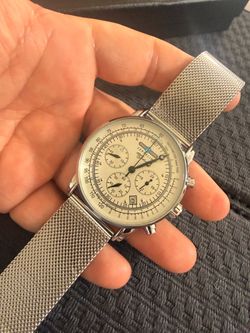 Zeppelin Chronograph Watch Steel Mesh Bracelet