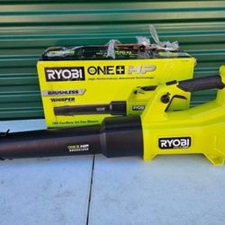 RYOBI ONE+ HP 18V Brushless Whisper Series 130 MPH 450 CFM Cordless Battery Leaf Blower (Tool Only)