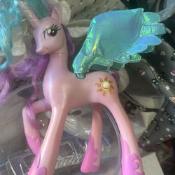 My Little Pony G4 Princess Celestia 2010 Hasbro Sound and Wings Light Up Works