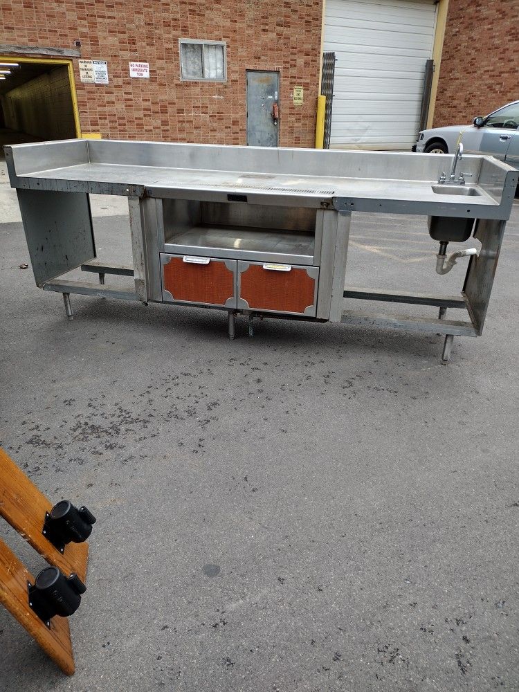 Stainless Steel Table With Sink