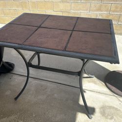 Outside Table Backyard