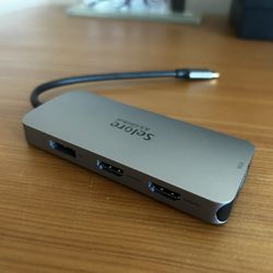 USB C to Dual HDMI Adapter – Like New, 7-in-1 Docking Station