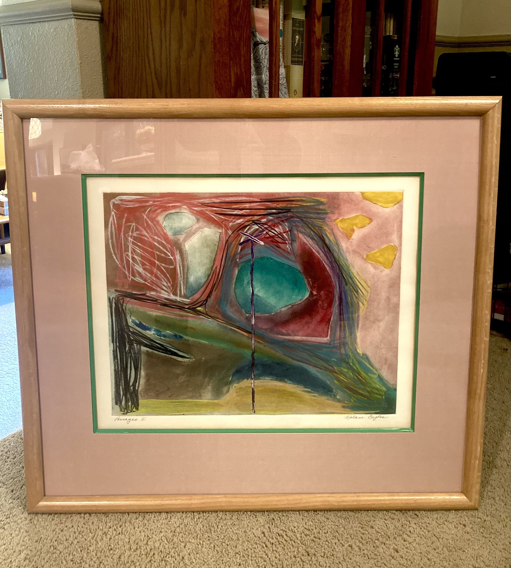 Framed Art Kalani Engles Original Monotype