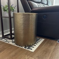 Metal Round Gold Bronze Color Side Table