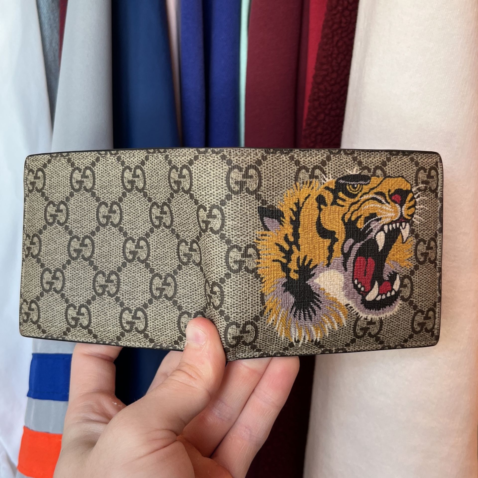 Tiger Print GG print Gucci Wallet