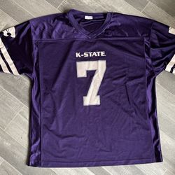 Vintage Pro Edge KANSAS STATE Wildcats NCAA Football Jersey Mens XL Vtg #7 KSU