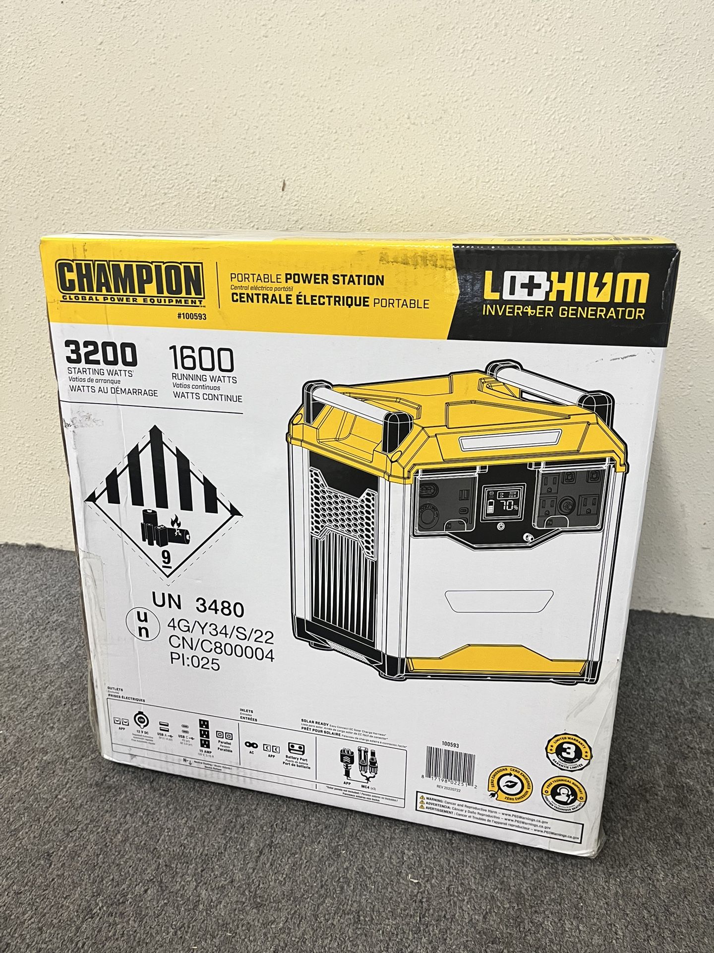 Champion 3200W Portable Power Station – 3276Wh