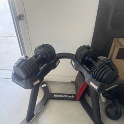 NordicTrack Speed Weights Select-a-Weight 55 Lbs Adjustable Dumbells