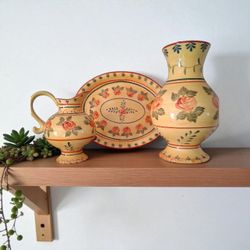 Vase, Pitcher,& Platter Set
