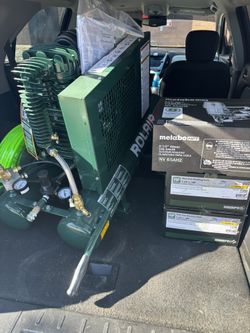 Air Compressor And Nail Gun 