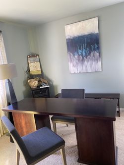 Solid Cherry Wood Desk with Hutch