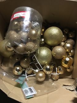 Gold Christmas ornaments