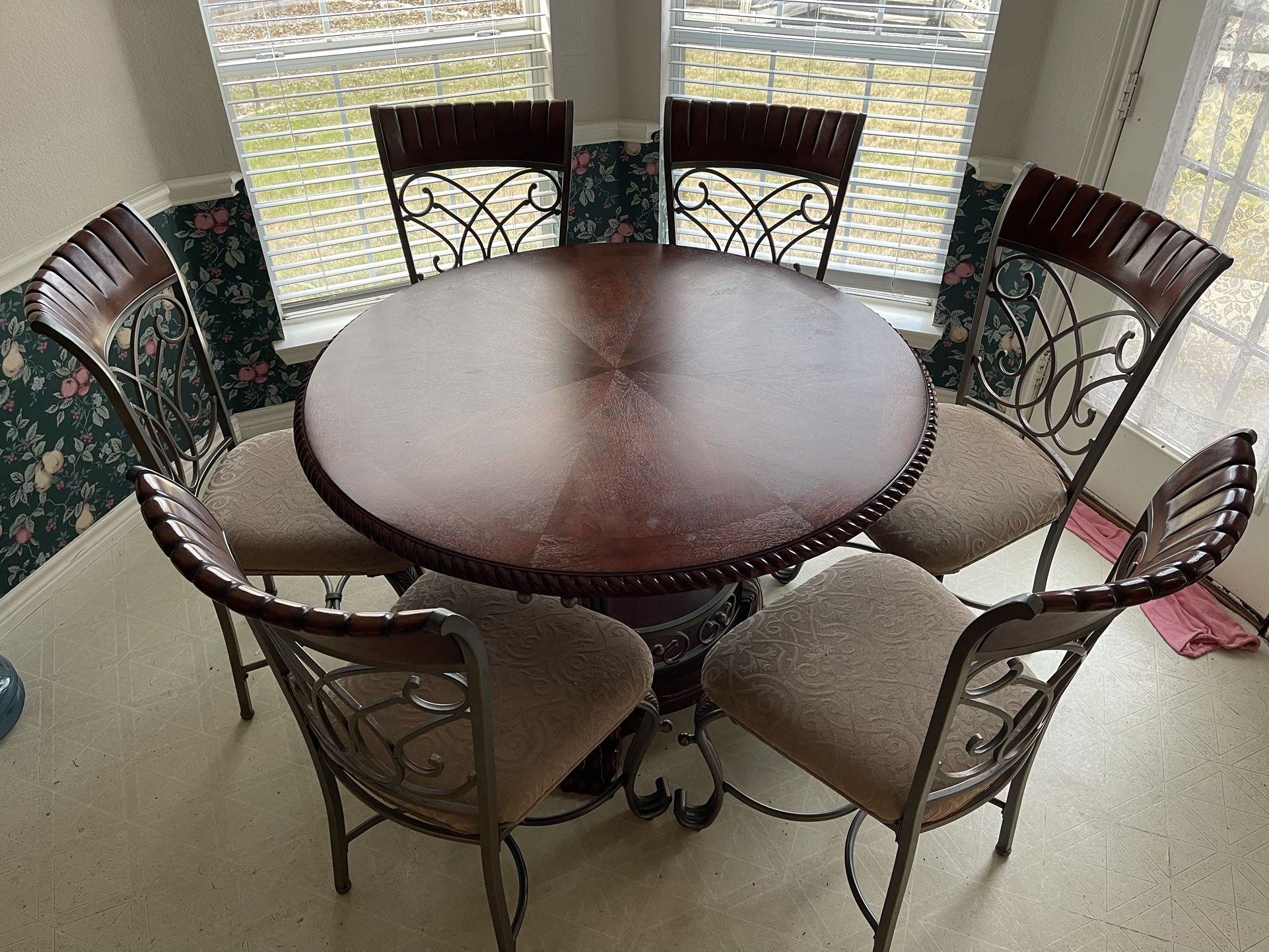Solid wood breakfast/dining table set
