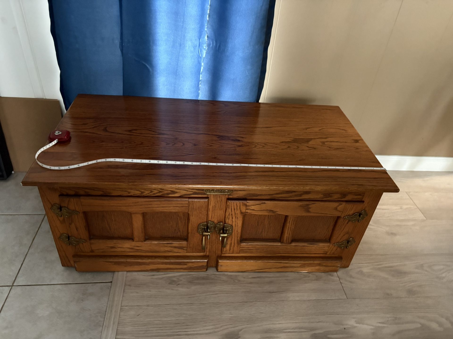 Oak Coffee Table Or TV Stand With Storage