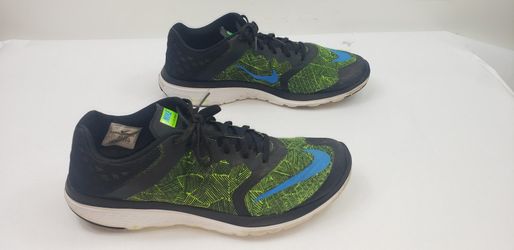 Nike Mens FS Lite TR 2 Lace Up Low Top Black Green Running  display picture 3
