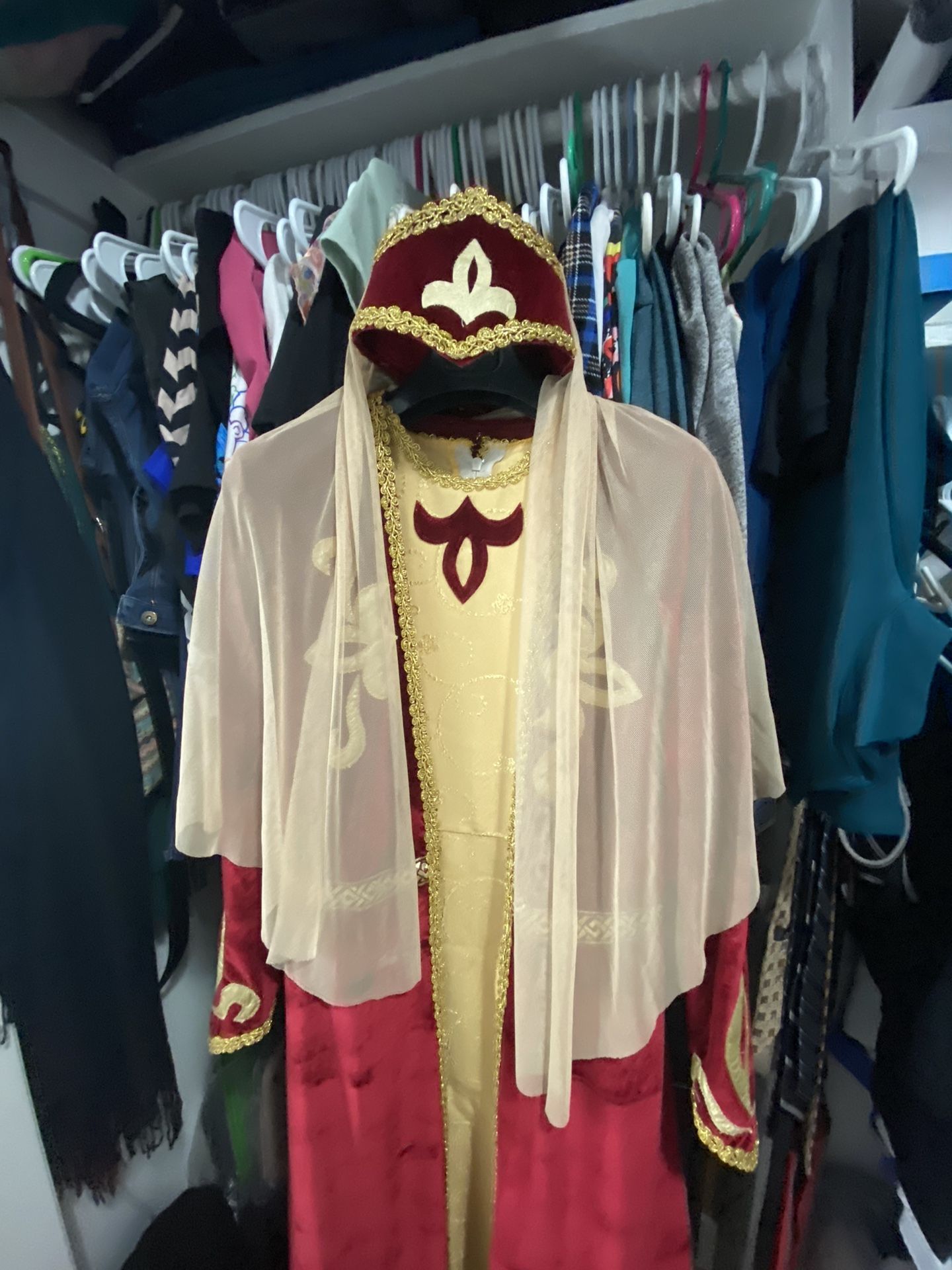 Armenian Taraz Traditional Dress / Dance - Hand Made in Armenia - Gold & Maroon/Burgundy