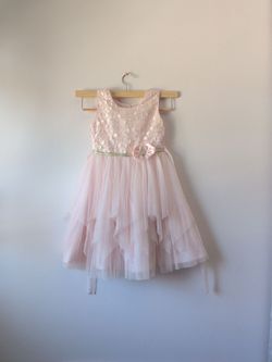 Girls size 6 Jona Michelle Pink Sequin Tulle Party Dress