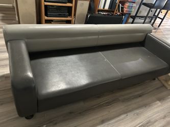 Mid mod century vinyl sofa