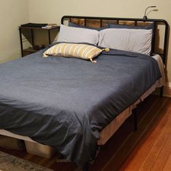Bed Frame And Mattress - QUEEN Size