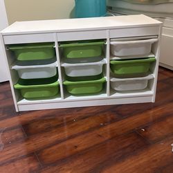 IKEA Storage Shelf With Bins