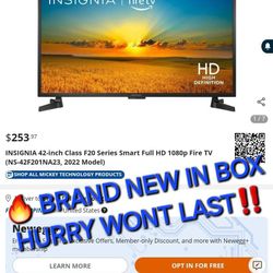 Insigna FHD (Full High Definition) smart TV. Brand New IN Box 