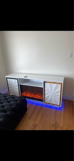 Fireplace tv stand Bluetooth speakers