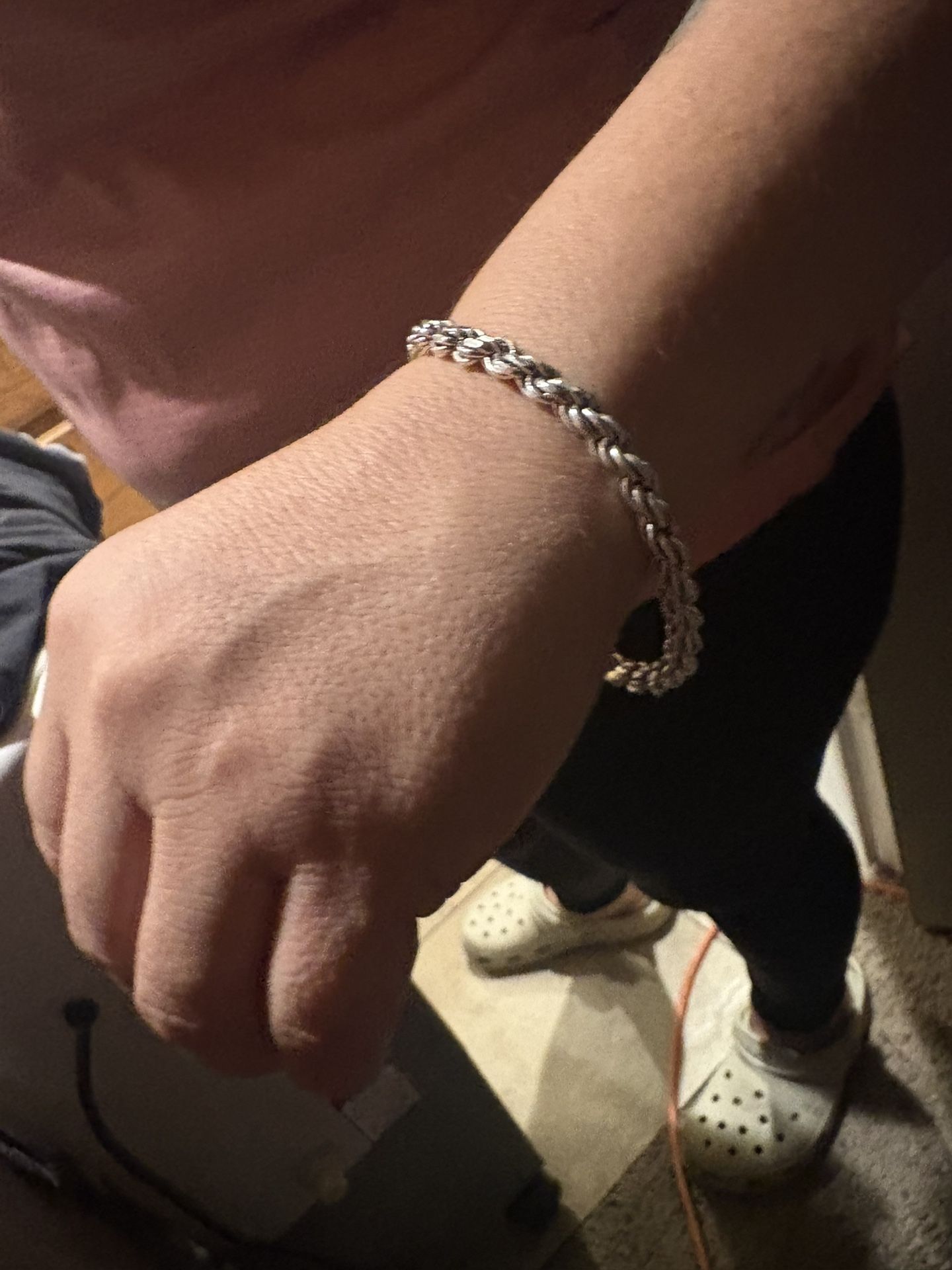 Silver Rope Bracelet